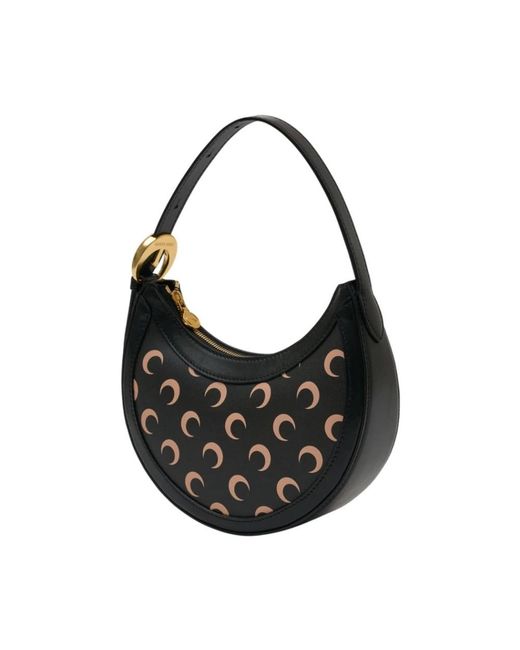 MARINE SERRE Black Shoulder Bags