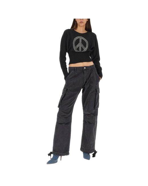 Moschino Black Round-Neck Knitwear