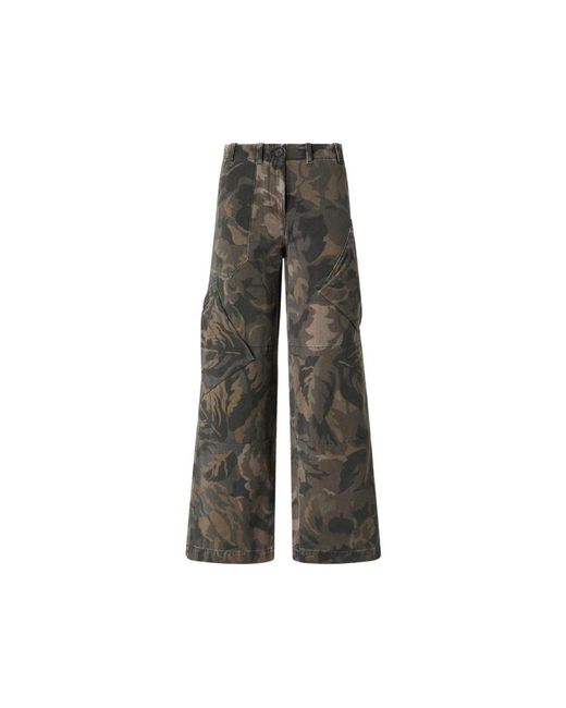Pinko Gray Wide Trousers