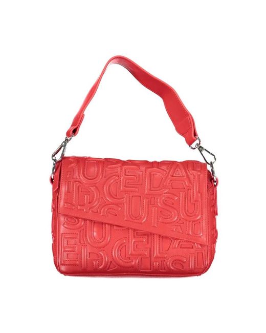 Desigual Red Rosa handtasche mit abnehmbarem griff