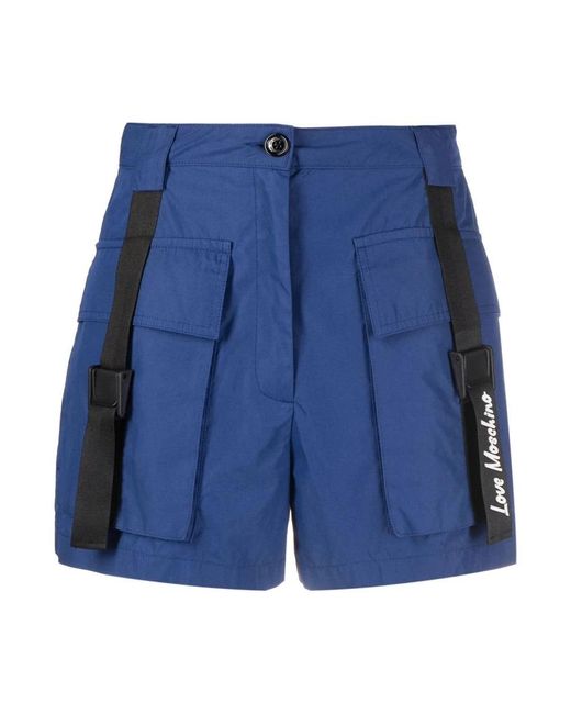 Love Moschino Blue Short Shorts