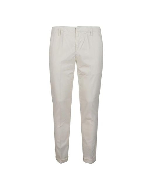 Dondup Slim-fit trousers,weißer gaubert pant in Blue für Herren
