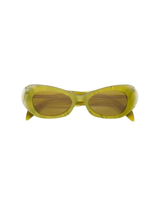 Retrosuperfuture Accessoires ,Geel ,Gedurfd Acid Geel Bril Izipho Mindless in het Yellow