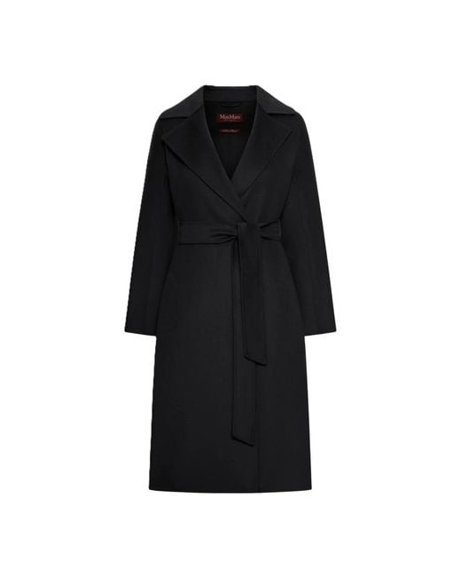 Max Mara Black Belted Coats