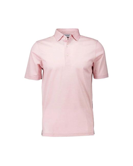 Gran Sasso Pink Polo Shirts for men