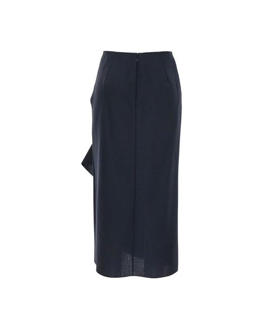 Midi Skirts Alexander McQueen de color Blue