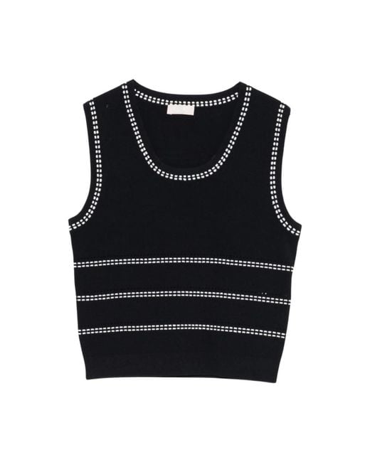 Liu Jo Black Sleeveless Tops