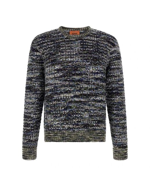 Missoni Gray Round-Neck Knitwear for men