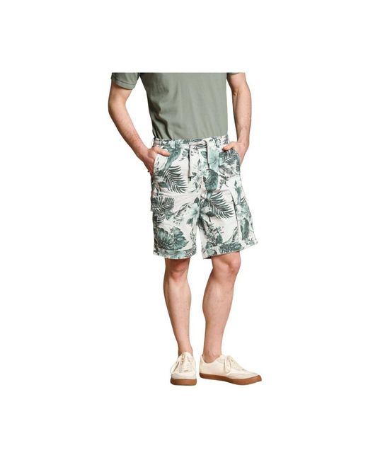 Mason's Cargo Bermuda Mit Hawaii-Print in Green für Herren