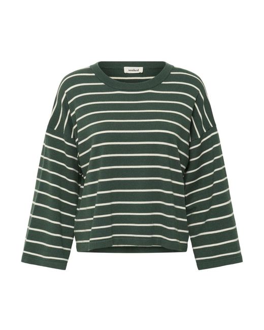 Soaked In Luxury Green Round-Neck Knitwear