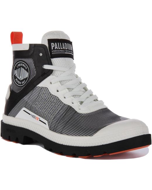 Palladium Black Lace-Up Boots for men