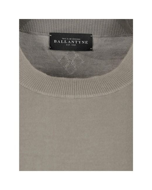 Ballantyne Gray Round-Neck Knitwear for men