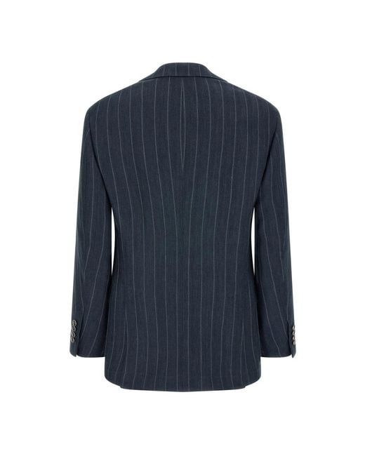 Brunello Cucinelli Blue Blazers for men