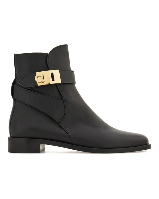 Ferragamo Black Ankle Boots