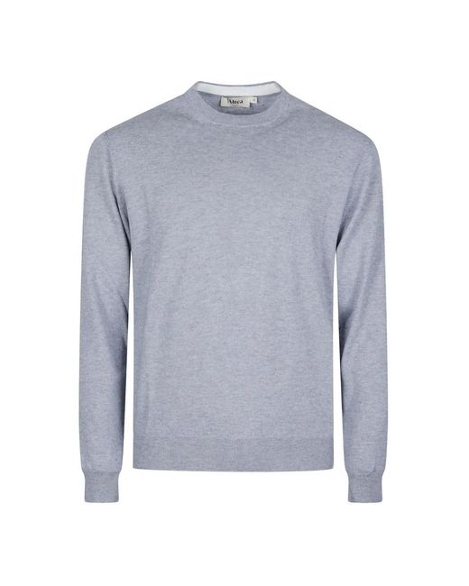 Altea Blue Round-Neck Knitwear for men