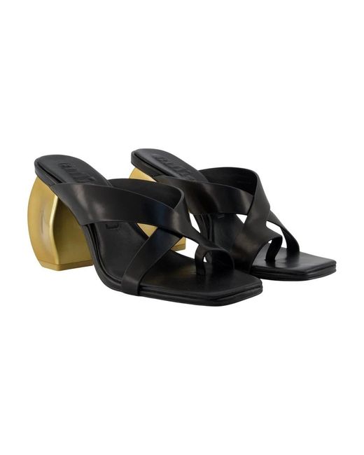 Cult Gaia Black Heeled Mules