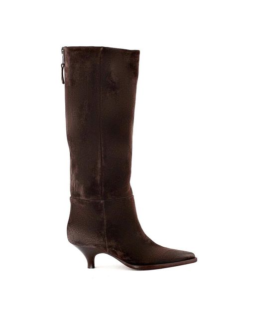 Elena Iachi Brown Heeled Boots