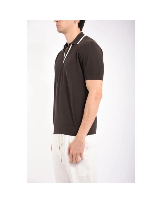 Paolo Pecora Black Polo Shirts for men