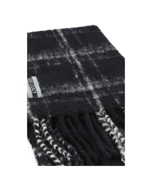 Our Legacy Black Winter Scarves for men