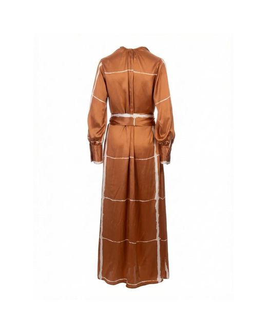 Kiton Brown Maxi Dresses