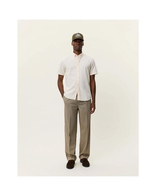 Les Deux White Short Sleeve Shirts for men
