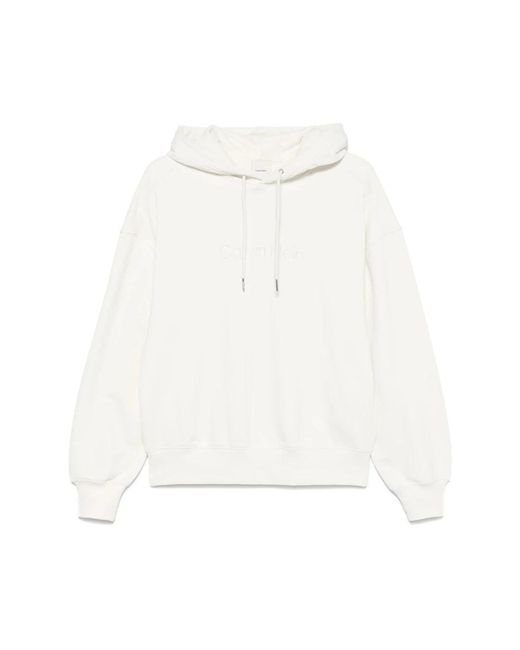 Calvin Klein White Hoodies