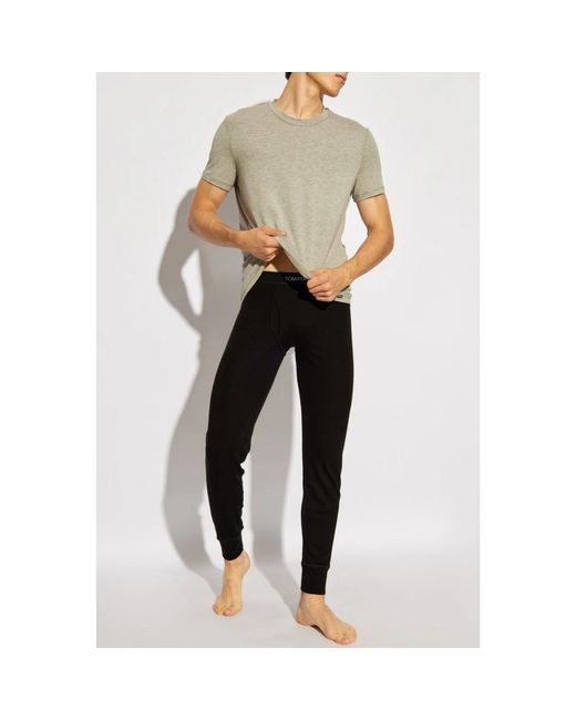 Tom Ford Tops ,Grijs ,Katoen T-Shirt Met Ronde Hals in het Gray voor heren
