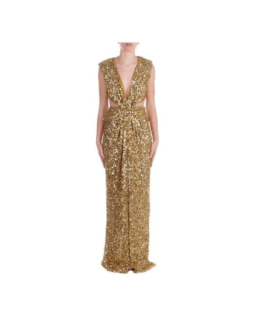 Party Dresses Elisabetta Franchi de color Natural