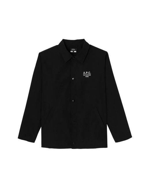A.P.C. Jassen ,Zwart ,Katoen Regis Jacket in het Black voor heren