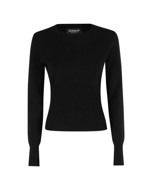 Dondup Black Schwarzer Pullover Mit Ausschnitt Und Langarm
