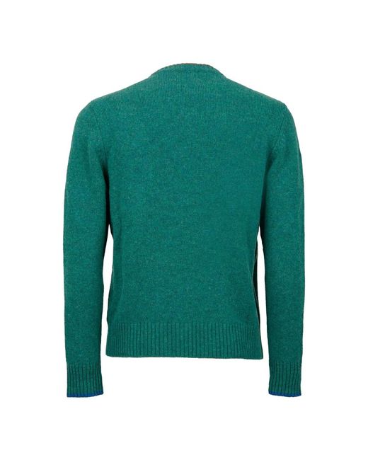 Round-Neck Knitwear Gallo de hombre de color Green