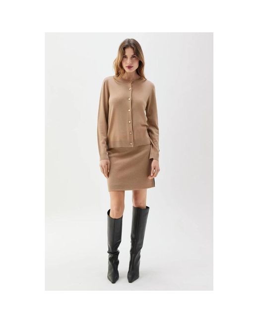 BUSNEL Truien & Vesten ,Bruin ,Wol Kee Cardigan in het Brown
