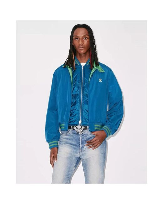 KENZO Jassen ,Blauw ,Katoen Blauwe Bomberjack Met Vest in het Blue voor heren