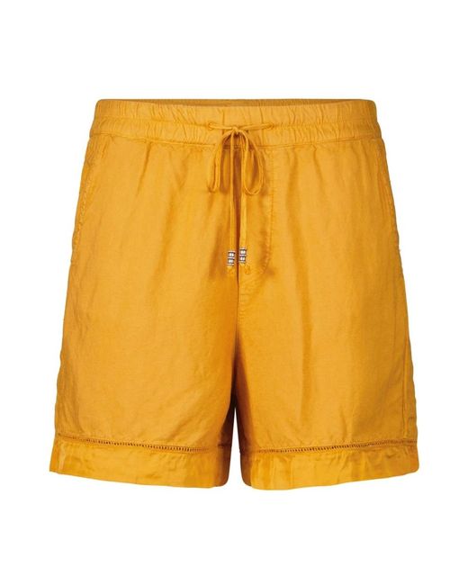 Linda jogger pantaloncini chino in lino di Mason's in Yellow