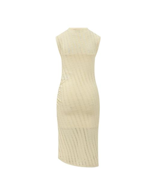 IRO Natural Aysson Openwork Knit Midi Dress