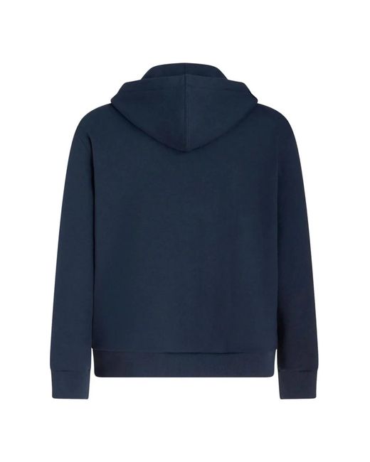 Etro Hoodies & Sweatvesten ,Blauw ,Katoen Elegante Blauwe Sweatshirt Met Ritssluiting in het Blue voor heren