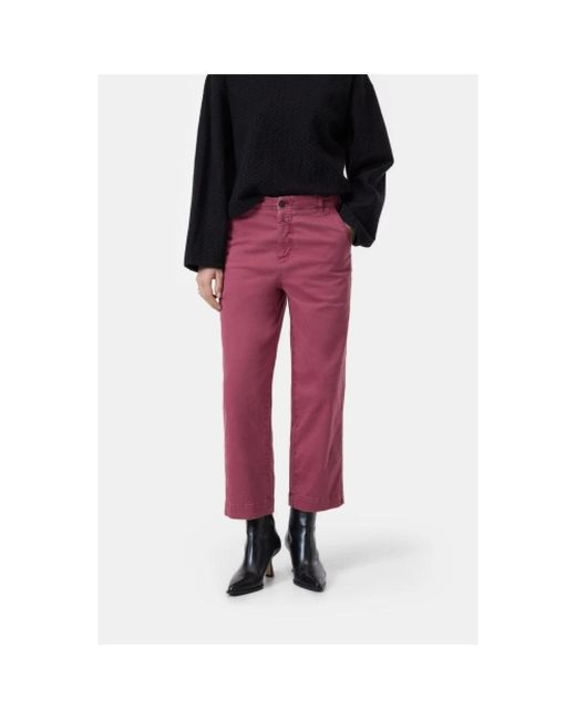 Closed Red Straight Fit Jeans
