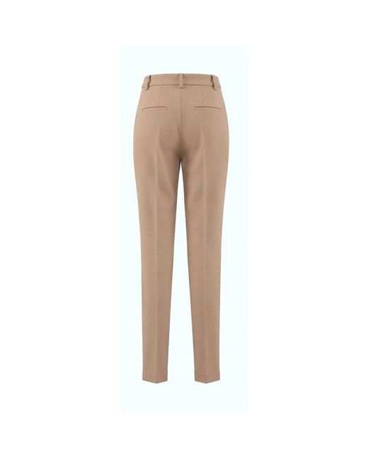 Nenette Natural Slim-Fit Trousers