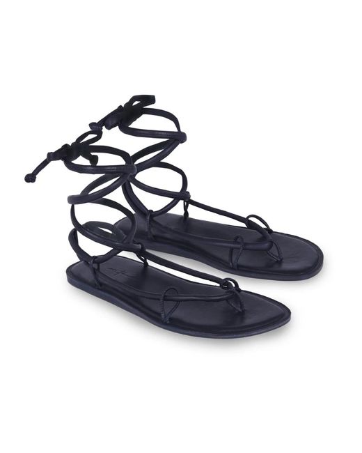 Cortana Blue Flat Sandals
