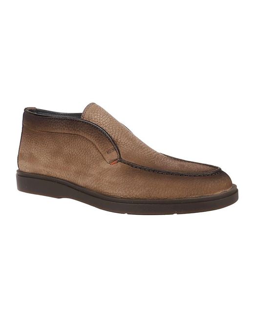 Santoni Dragon slip-on loafer in Brown für Herren