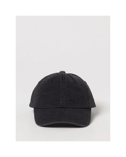 Caps di Stone Island in Black da Uomo