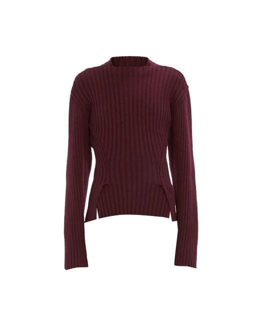 Victoria Beckham Purple Round-Neck Knitwear