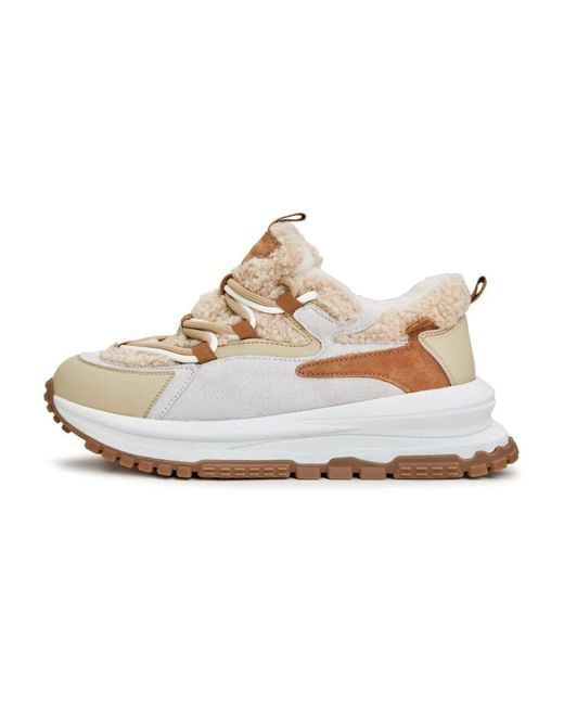 CESARE GASPARI White Plateau Warme Sneakers