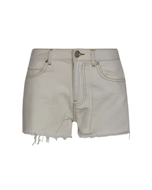 Pinko Gray Denim Shorts