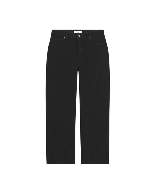 Maison Kitsuné Black Straight Trousers for men