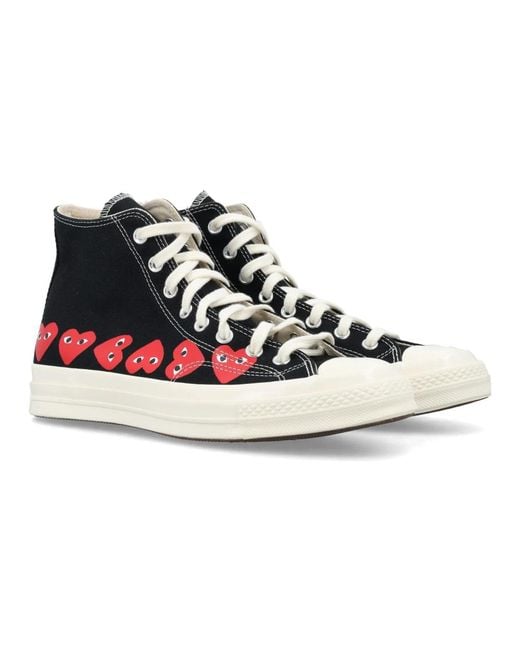 Converse Schoenen ,Zwart ,Hartprint Hoge Sneaker in het Black