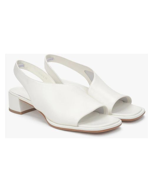 ESTRO White High Heel Sandals