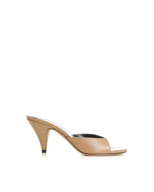 Jude Natural Heeled Mules