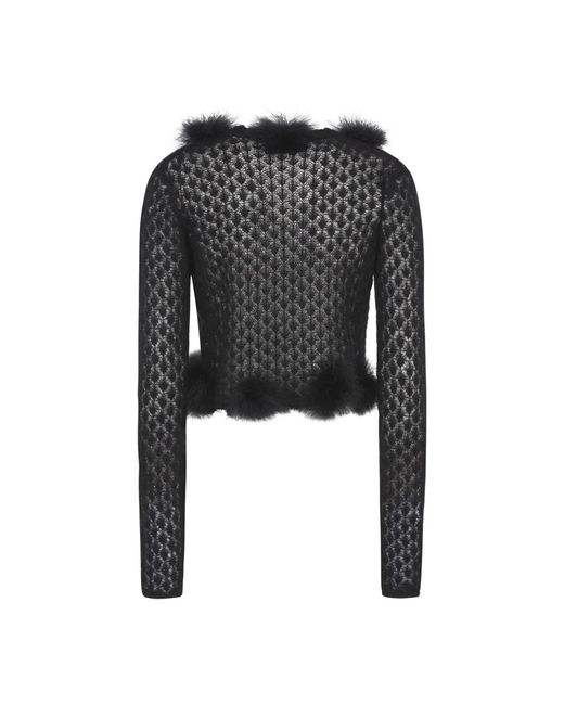 Blumarine Black Schwarze strickjacke pullover