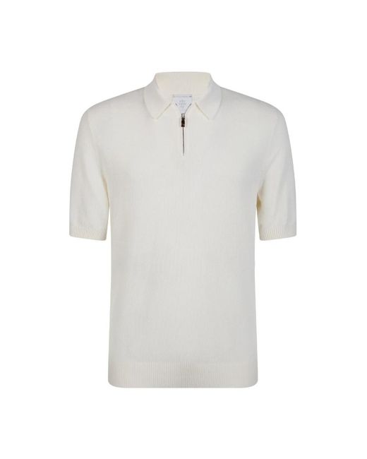 Eleventy White Round-Neck Knitwear for men